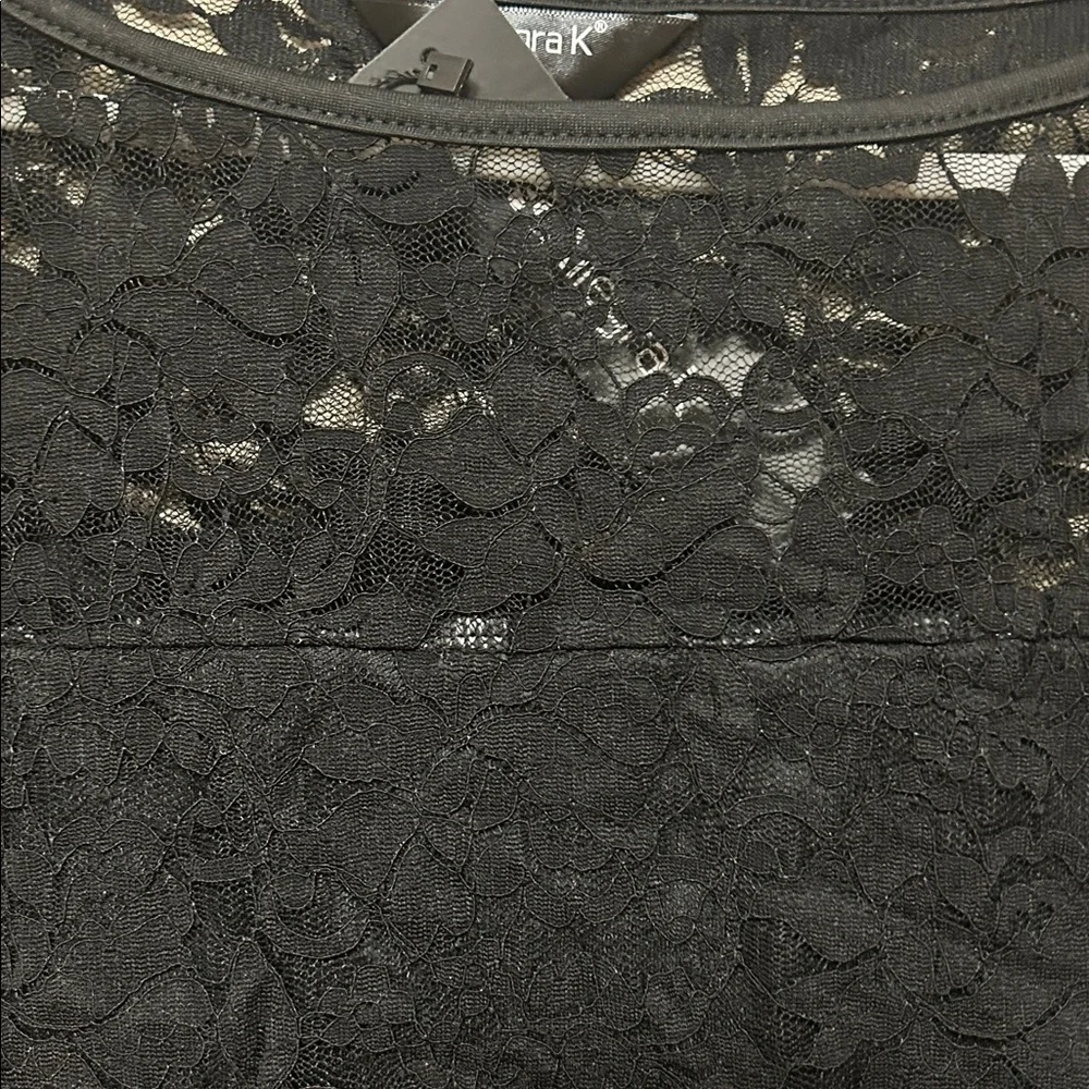 💜Half Off💜Allegra K Black Lace Blouse NWT Size M - Picture 3 of 6